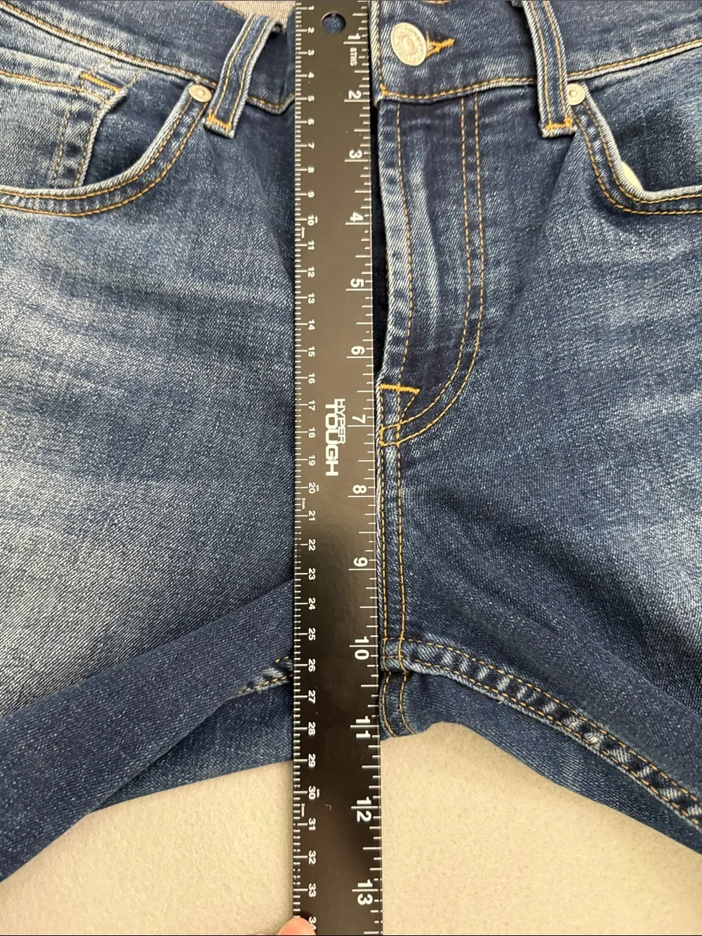 7 For All Mankind Dark Blue Relaxed Straight Leg Jeans 32x32
